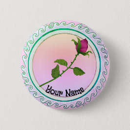 Chapa Redonda De 5 Cm Rosa Roja