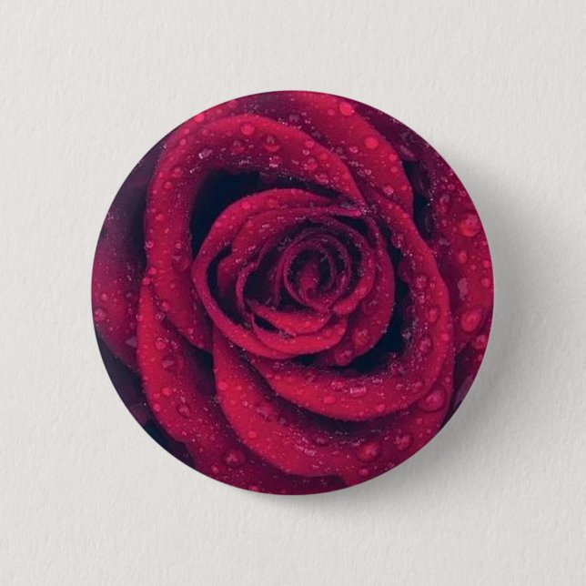 Chapa Redonda De 5 Cm rosa rojo (Anverso)