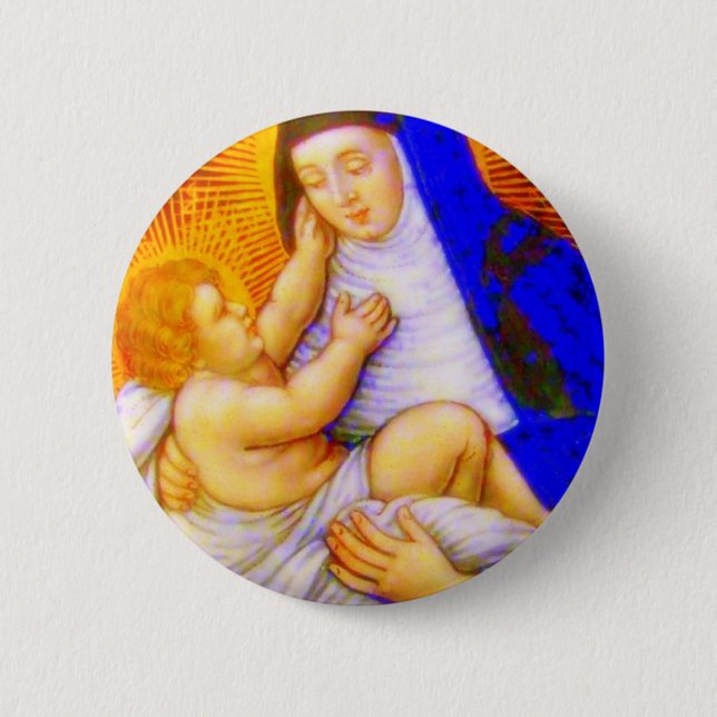 CHAPA REDONDA DE 5 CM ROSA SANTO DE LIMA (Anverso)