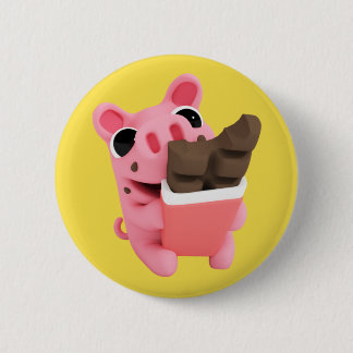 Chapa Redonda De 5 Cm Rosa the Pig Chocolate