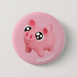 Chapa Redonda De 5 Cm Rosa the Pig Puppy Eyes