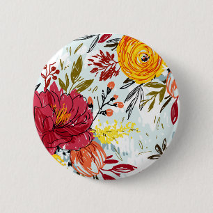 Chapa Redonda De 5 Cm Rosas Hermosas