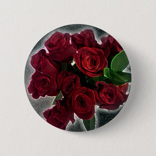 CHAPA REDONDA DE 5 CM ROSAS ROJOS HERMOSOS (Anverso)