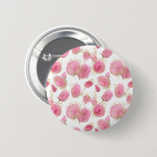 Chapa Redonda De 5 Cm Rosas rosadas