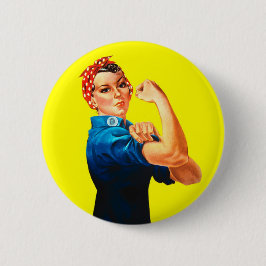Chapa Redonda De 5 Cm Rosie el remachador - podemos hacerlo, icono