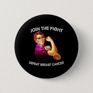 Chapa Redonda De 5 Cm Rosie The Riveter Derrota Concienciación Sobre El 