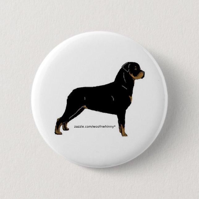 Chapa Redonda De 5 Cm Rottweiler (Anverso)