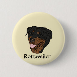 Chapa Redonda De 5 Cm Rottweiler