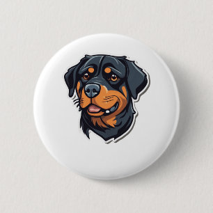 Chapa Redonda De 5 Cm Rottweiler Royalty Patsitive Adorable Rottie Cha