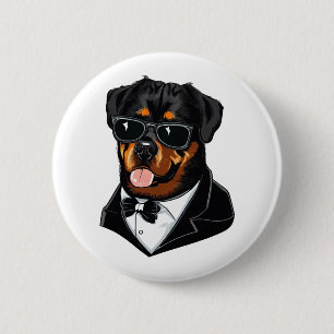 Chapa Redonda De 5 Cm Rottweiler The Bodyguard