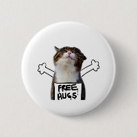 Rótulo de abrazos libres en gatos