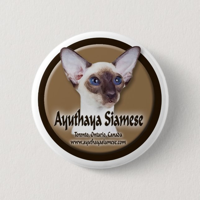 Chapa Redonda De 5 Cm Rótulo de la jaula de Ayuthaya (Anverso)