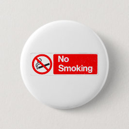 Chapa Redonda De 5 Cm Rótulo de no fumadores