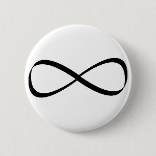 Chapa Redonda De 5 Cm Rótulo infinito
