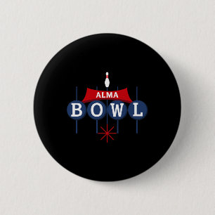 Chapa Redonda De 5 Cm Rótulo retro Alma Bowl - Bowlin estilo vintage de