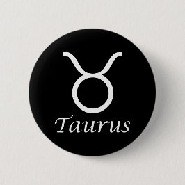 Chapa Redonda De 5 Cm Rótulo Zodiaco "Taurus"
