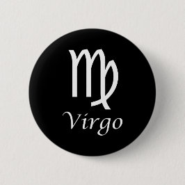 Chapa Redonda De 5 Cm Rótulo Zodiaco "Virgo"