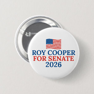 Chapa Redonda De 5 Cm Roy Cooper al Senado Elección 2026