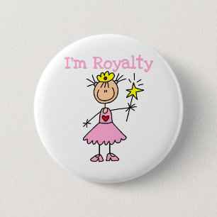 Chapa Redonda De 5 Cm Royalty Princess
