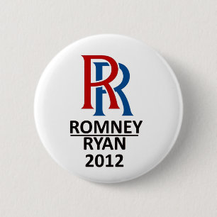 Chapa Redonda De 5 Cm RR Romney Ryan '12