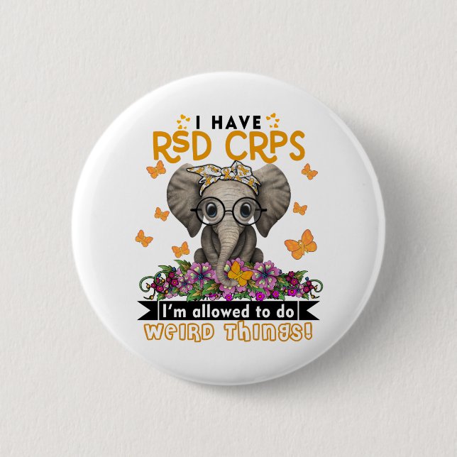 Chapa Redonda De 5 Cm RSD CRPS Awareness Month Ribbon Gifts (Anverso)