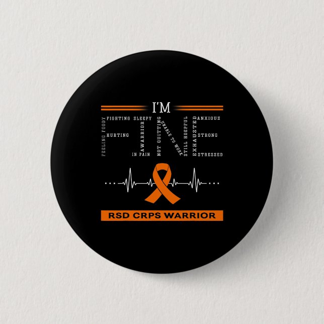 Chapa Redonda De 5 Cm Rsd Crps Warrior Estoy Bien (Anverso)