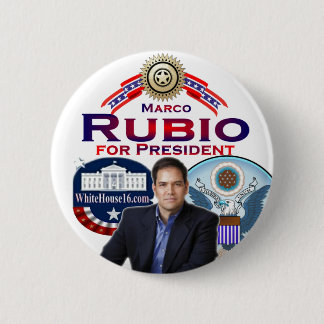 Chapa Redonda De 5 Cm Rubio para presidente Button