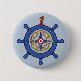 Chapa Redonda De 5 Cm Rudder Logo Badge