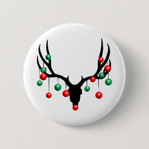 Chapa Redonda De 5 Cm Rudolph, el reno nosado muerto