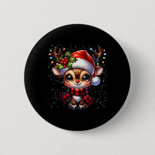 Chapa Redonda De 5 Cm Rudolph La Nariz Roja Reno Para Niños Y Cristma