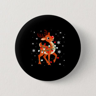 Chapa Redonda De 5 Cm Rudolph La Nariz Roja Reno Para Niños Y Navidad
