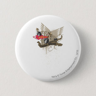 Chapa Redonda De 5 Cm Ruedas de Tom y Jerry Custume