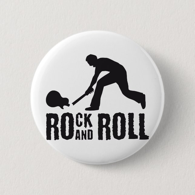 Chapa Redonda De 5 Cm ruedas rock and (Anverso)
