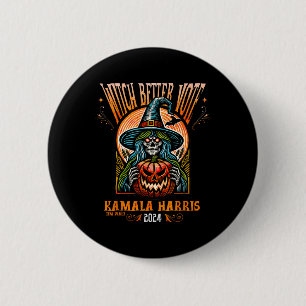 Chapa Redonda De 5 Cm Rumor 2024 Halloween Mejor Voto Kamala Ha