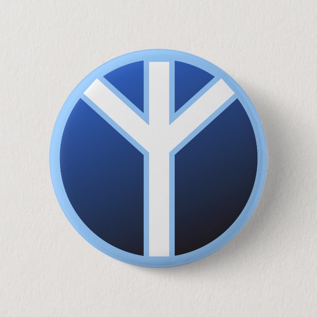 Chapa Redonda De 5 Cm Runa de Algiz (Anverso)