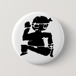 Chapa Redonda De 5 Cm Running Ninja Button