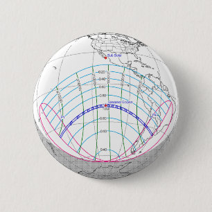 Chapa Redonda De 5 Cm Ruta mundial total del eclipse solar 2019
