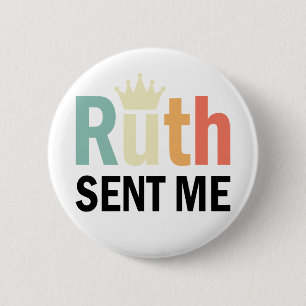 Chapa Redonda De 5 Cm Ruth, Ruth Bader Binsburg, Ruth me envió