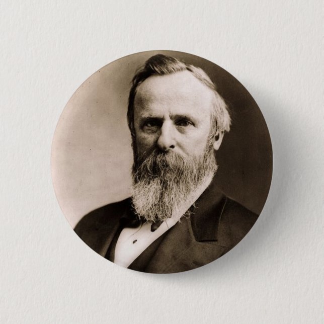 Chapa Redonda De 5 Cm Rutherford B. Hayes (Anverso)