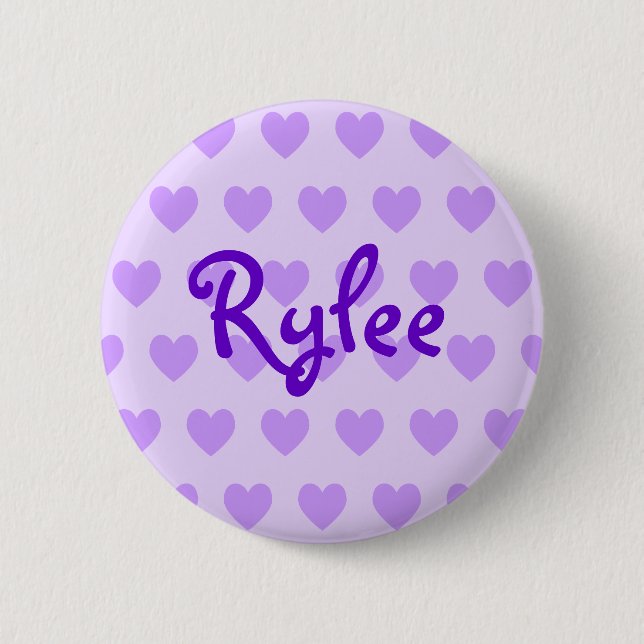 Chapa Redonda De 5 Cm Rylee en morado (Anverso)
