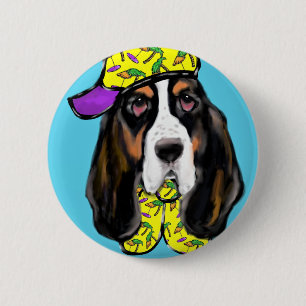 Chapa Redonda De 5 Cm Sabueso Basset