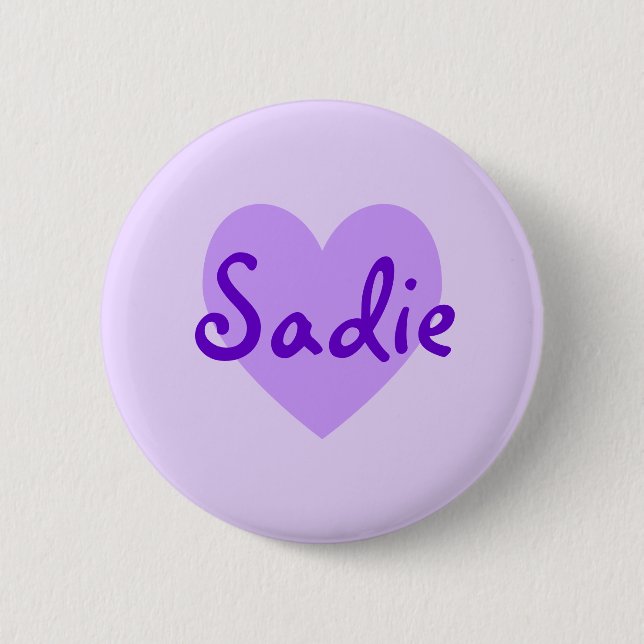 Chapa Redonda De 5 Cm Sadie en morado (Anverso)
