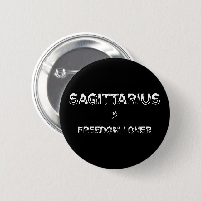 Chapa Redonda De 5 Cm Sagittarius - Amante de la libertad (Anverso y reverso)
