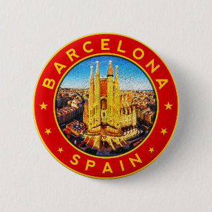 Chapa Redonda De 5 Cm Sagrada Familia Barcelona