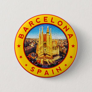 Chapa Redonda De 5 Cm Sagrada Familia Barcelona