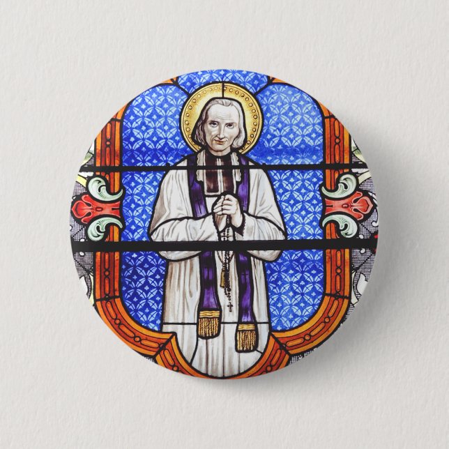 Chapa Redonda De 5 Cm Saint Jean Baptiste Marie Vianney (Anverso)