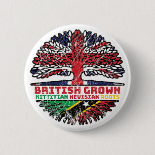 Chapa Redonda De 5 Cm Saint Kitts y Nevis Kittitian Nevisian British