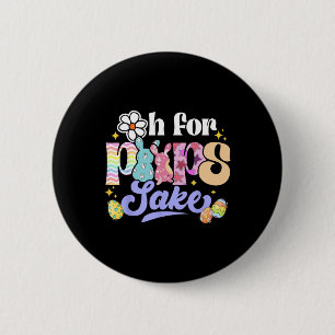Chapa Redonda De 5 Cm Sake Funny Easter Bunny Print Gles Happy Easter Wo