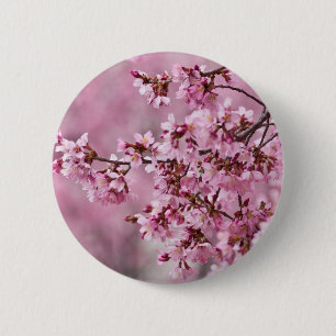 Chapa Redonda De 5 Cm Sakura Cherry Blossoms Pastel Pink Layers