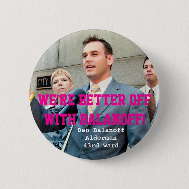 Chapa Redonda De 5 Cm Sala del concejal 43.o de Dan Balanoff (Anverso)